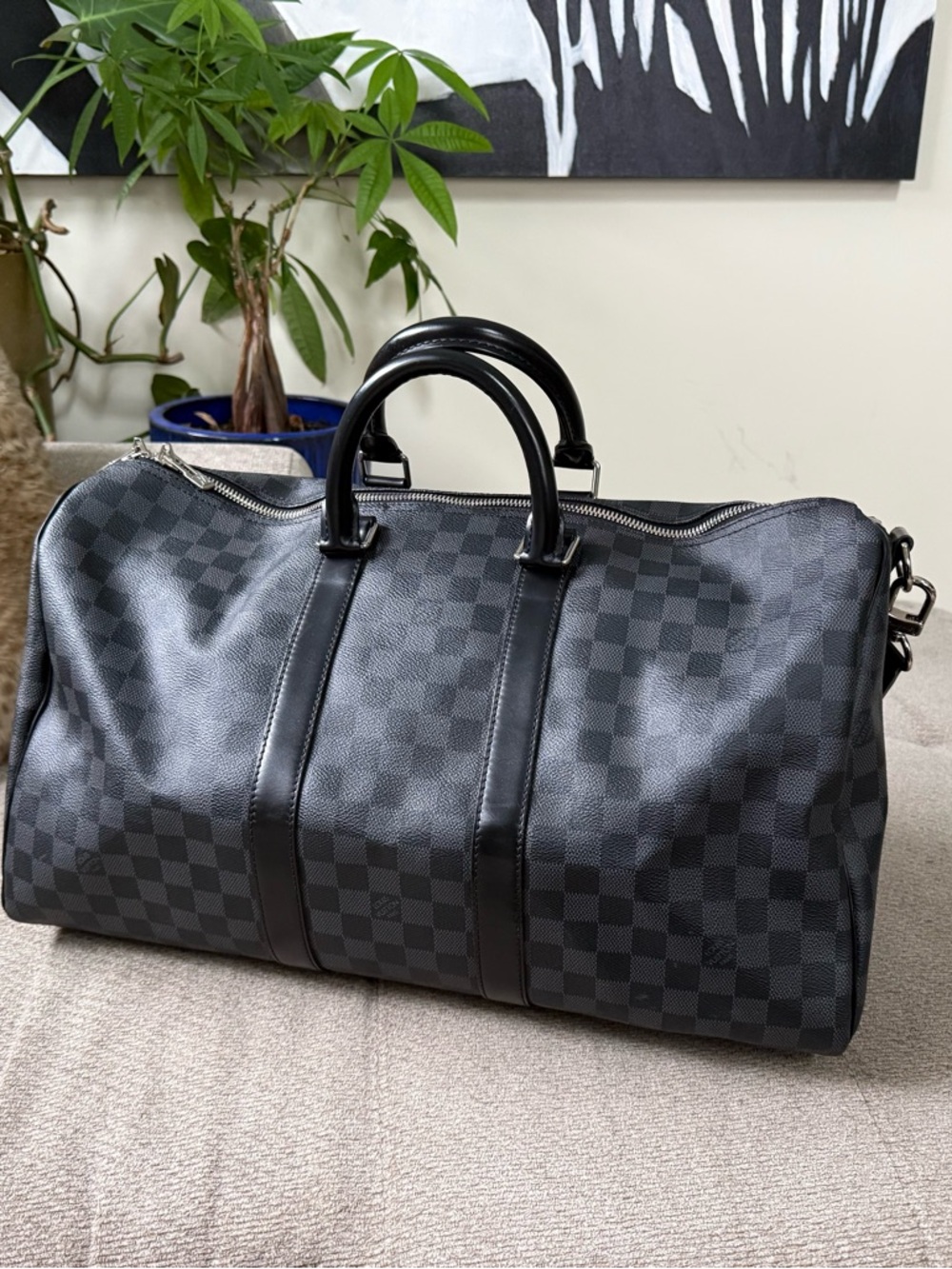 Louis Vuitton Duffle Travel Bag Keepall Bandoulière 45. N41418.